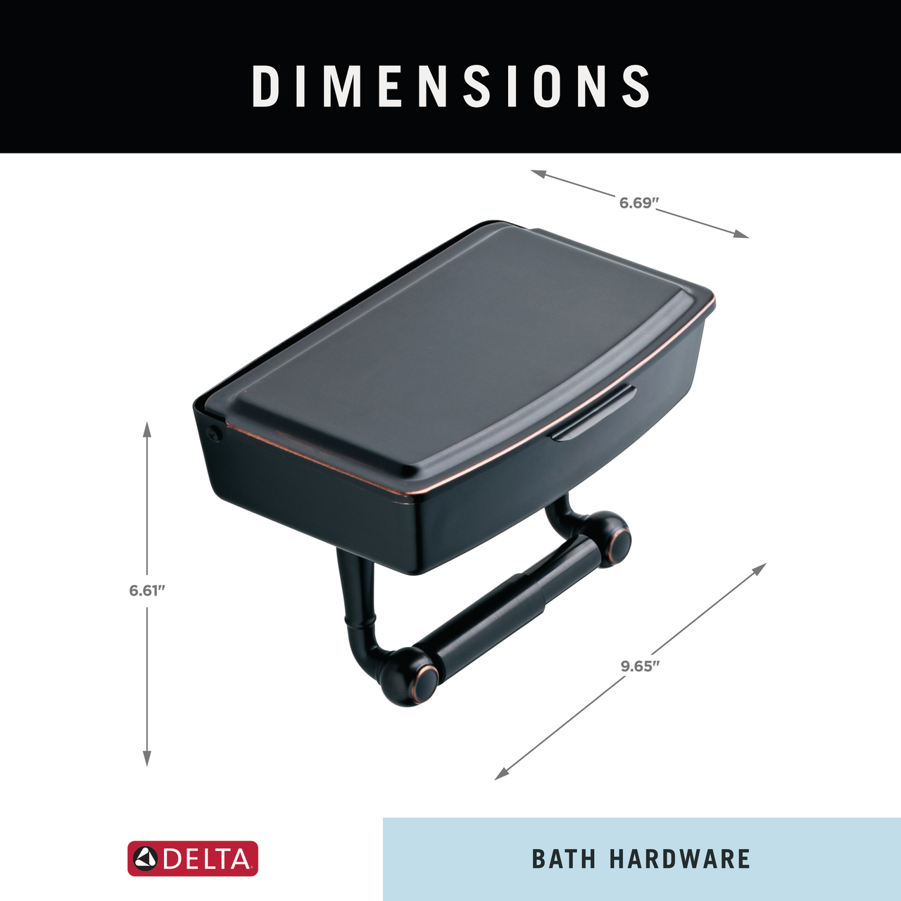 Delta Porter Toilet Paper Holder with Storage