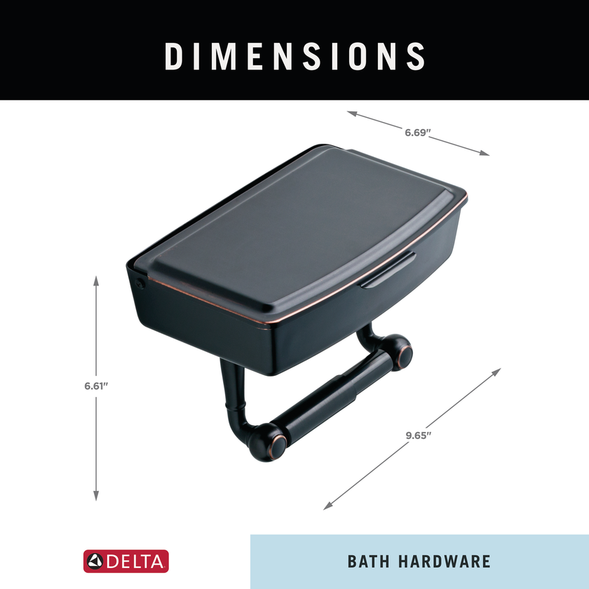 Delta Porter Toilet Paper Holder with Storage