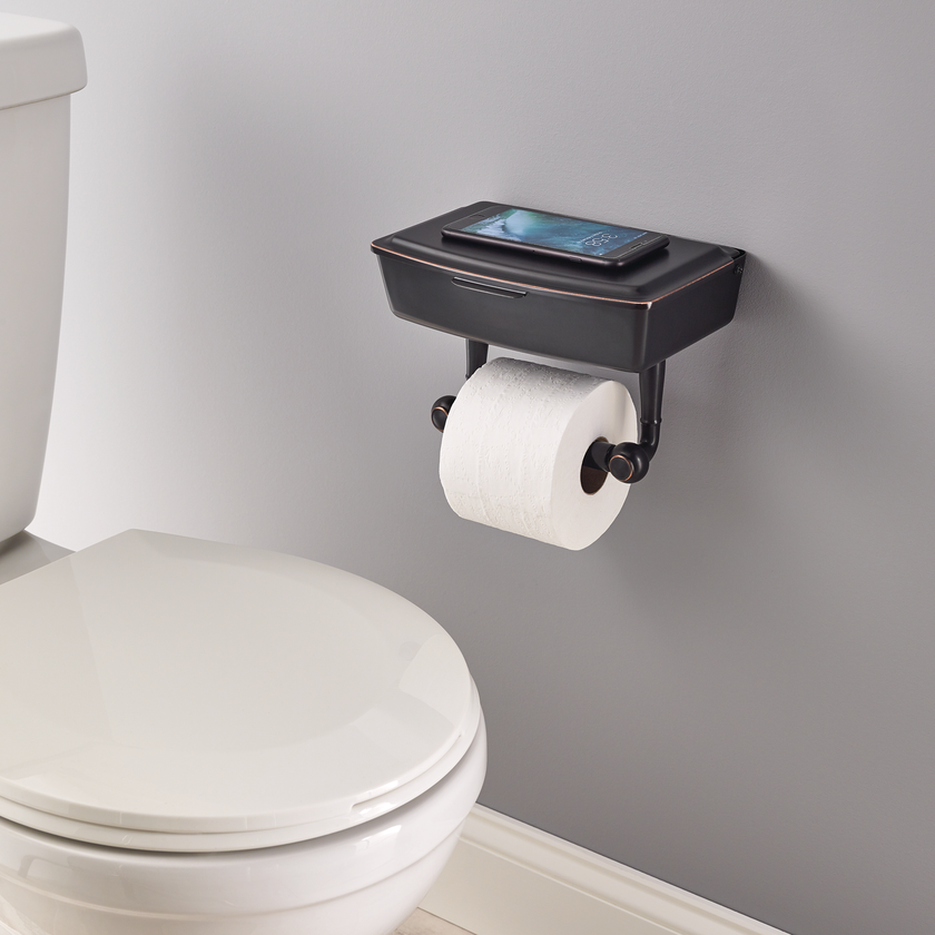 Delta Porter Toilet Paper Holder with Storage