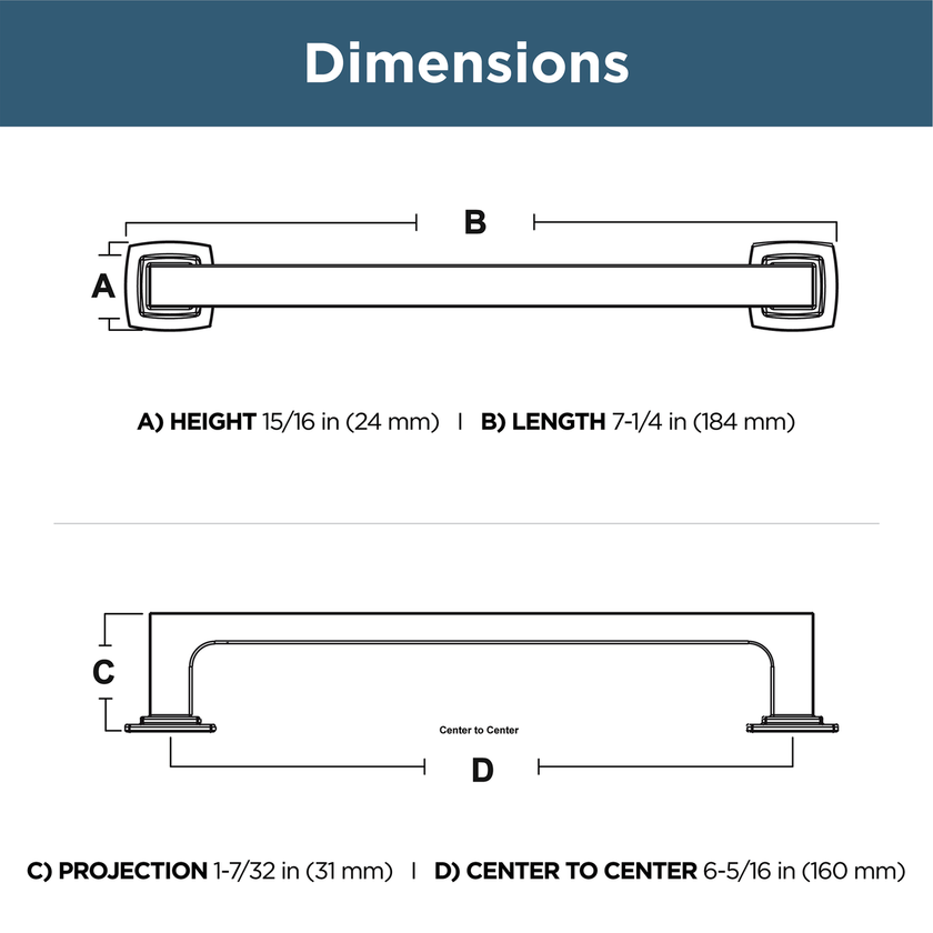 Matte Black / 6-5/16