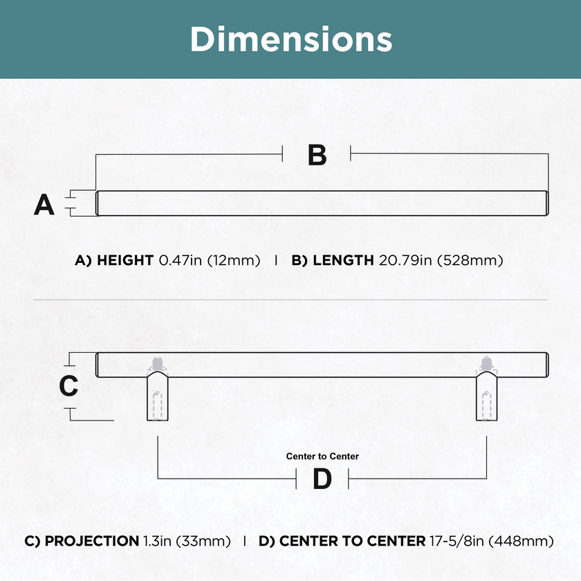 Stainless Steel / 17-5/8