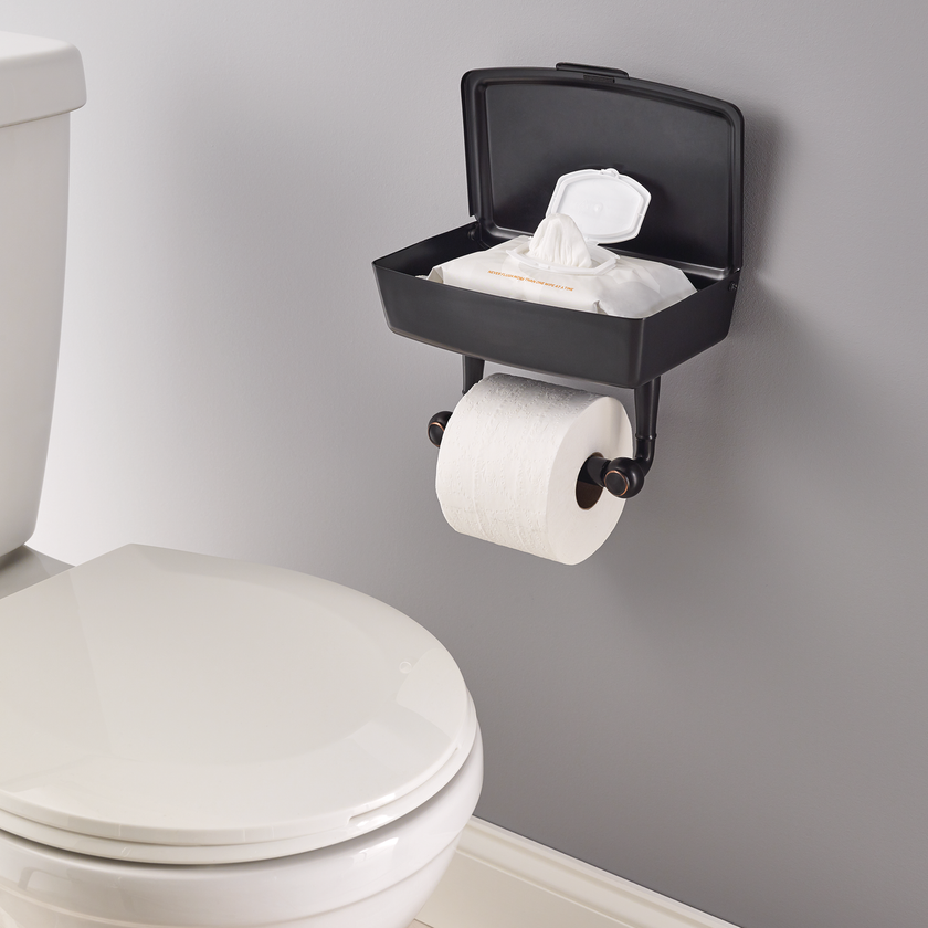 Delta Porter Toilet Paper Holder with Storage