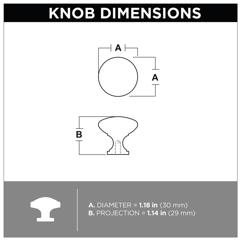 Matte Black / 1-3/16