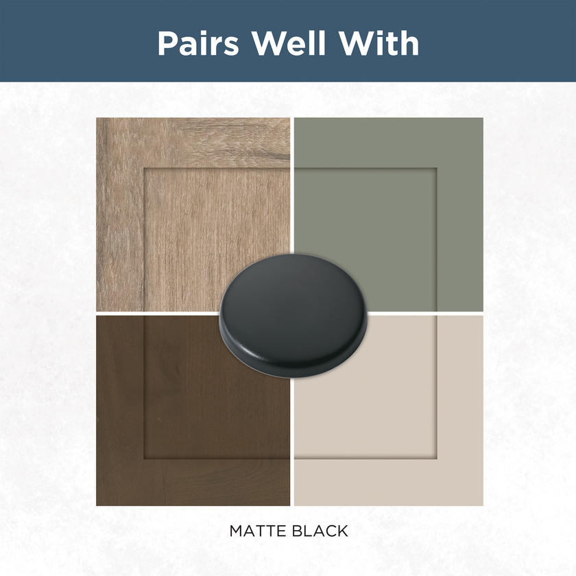 Matte Black / 1-3/8