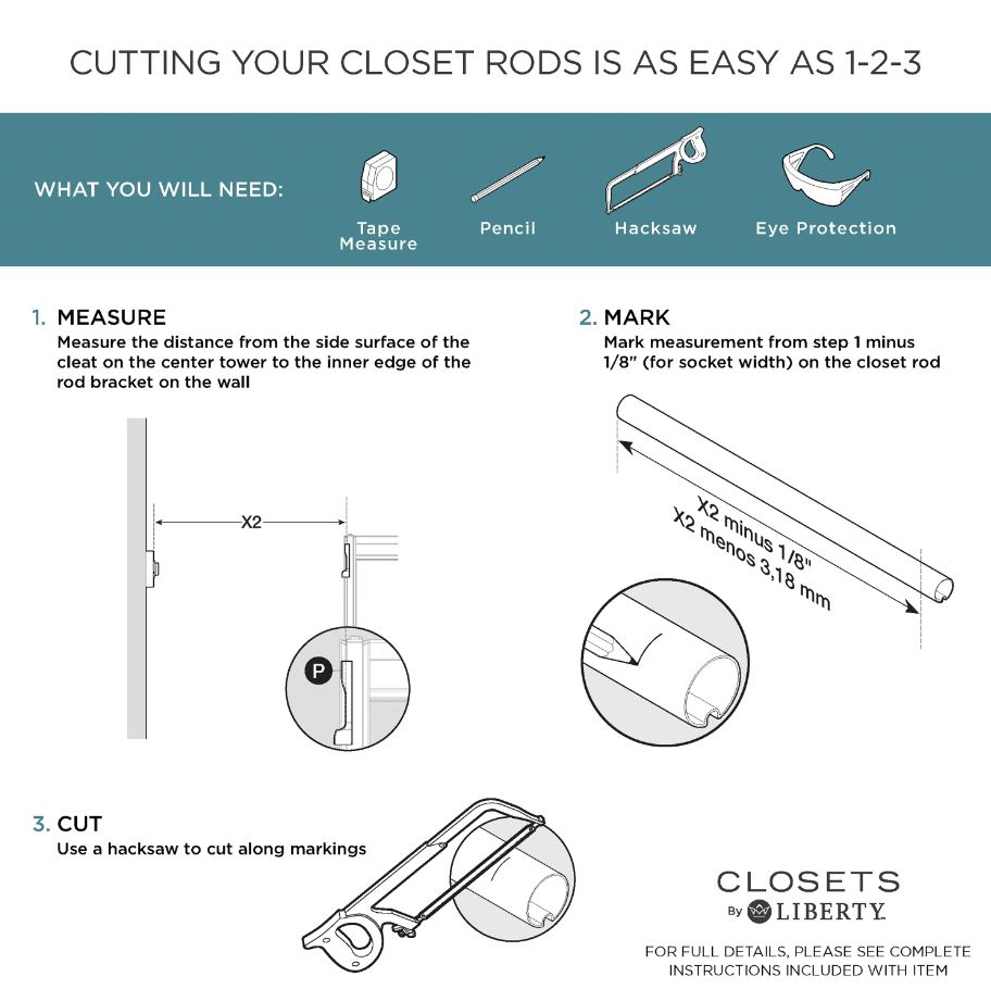 Closet rods guide